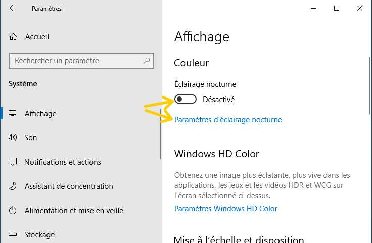 - Fenêtre Sytème - Affichage de Windows 10 -