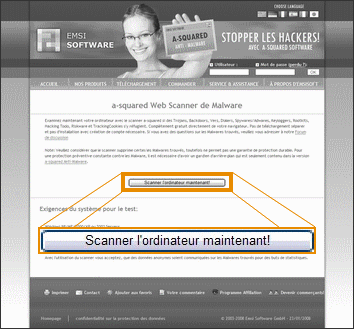 Anti spyware/trojan en ligne a-squared Webr tutorial 1.
