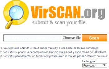 Image du logo de l'antivirus en ligne VirSCAN.