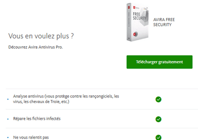 check-list antivirus gratuit avira