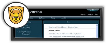 Screenshot logo Rising Antivirus Free Edition.
