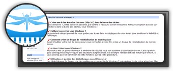 Astuces Windows 7 par libellules.ch. Logo libellules.ch