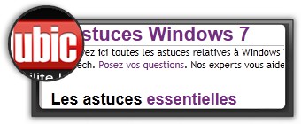 Astuces Windows 7 par clubic. Logo clubic.com