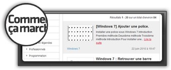Astuces Windows 7 par commentcamarche.net. Logo commentcamarche.net