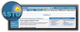 Astuces Windows Seven par pcastuces.com. Logo pcastuces.com