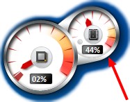 Gadget utilisation m�moire vire de Windows 7 et Vista.