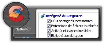Screenshot interface CCleaner du nettoyage de la base de registre.