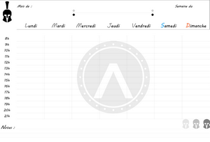 Semainier lundi au dimanche - Sparte - Image de planning de semaine a imprimer.