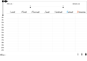 Planning - semainier à imprimer pour 7 jours.