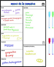 Tableau magnétique pour repas hebdo