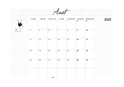 02. Calendrier d'août 2025 à imprimer !