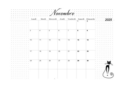 02. Calendrier de novembre 2025 à imprimer !