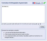 Interface du correcteur d'orthographe Reverso.