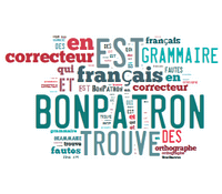 nuage de mots du correcteur d'orthographe Bonpatron.