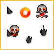 Pointer Cursors - curseur tete de mort