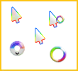 Pointer Cursors - curseurs pointeurs de souris Rainbow Aero