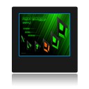 Curseurs noir et vert et orange Night Diamond Emerald.