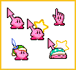 Les curseurs de souris - Kirby.