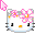 Un des pointeurs de souris Hello Kitty.