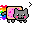Un des pointeurs de souris Nyan Cat.