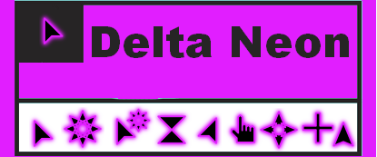 Les curseurs de souris Delta Neon Purple.