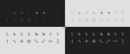 curseurs de souris - Minimalistes Cyan
