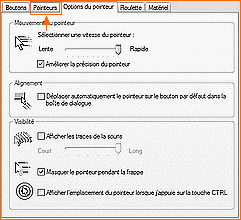 Propri�t�s de souris.