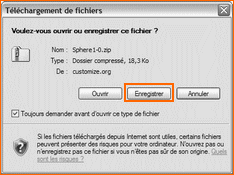 Fenetre de t�l�chargement.