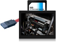 installer disque dur SSD cable SATA.