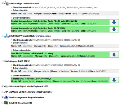 Application Mes Drivers - Version 3.0.4 - détection automatique des pilotes et de la configurations