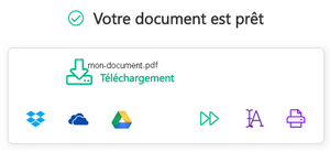 Téléchargez votre PDF modifié sur votre ordinateur.