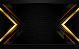 Lignes luxueuses dorées - Art abstrait noir et doré fond d'écran HD.