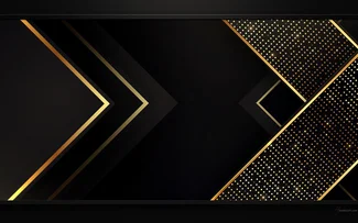 Formes géométriques sombres dorées - Art abstrait noir et or fond d'écran HD. 