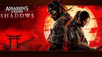 Fond d'écran Assassin's Creed Shadows « Illustration IA avec logo du jeu vidéo » !