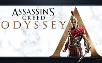 Alexios et Logo - Assassin's Creed Odyssey - Fond d' écran du jeu vidéo