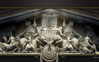 Fresque sur fronton - Assassin's Creed Odyssey - Fond d' écran du jeu vidéo Ubisoft
