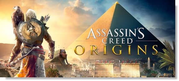 Fond d' écran du jeu vidéo Assassin's Creed Origins d'Ubisoft.