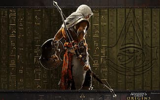 Bayek avec son arc - Jeu vidéo Assassin's Creed Origins Fond d' écran.