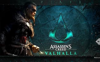 Eivor - Logo - Assassin's Creed Valhalla - Fond d' écran du jeu vidéo Ubisoft.