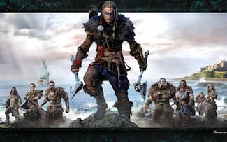Eivor personnage féminin et le clan Viking - Assassin's Creed Valhalla - Fond d' écran du jeu vidéo d'Ubisoft