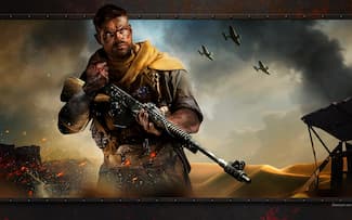 Le soldat Lucas Riggs avec son fusil - Call of Duty Vanguard - Seconde Guerre mondiale - Fond d' écran