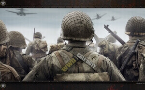 Soldats sur une péniche de débarquement - Call of Duty WWII.