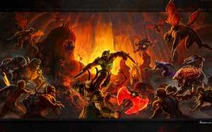 DOOM Eternal Artwork Bethesda Jeu | Arrière-plans pour PC et Ordinateur portable - Wallpaper Favorisxp -