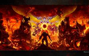 DOOM Eternal arrière-plan HD pour PC.