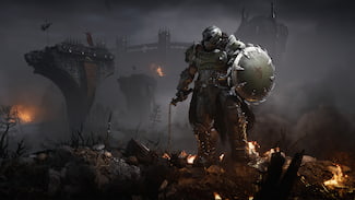 DOOM The Dark Ages (Doom Slayer - Menu) fond d'écran.