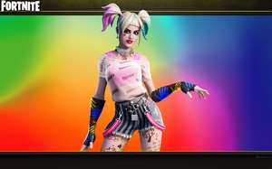 Harley toujours fantabuleuse multicolor - (Battle Royale) FORTNITE © Epic Games - Fond d'écran à télécharger : Wallpaper Favorisxp