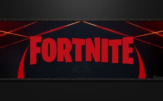 Fond d'écran Logo Rouge de Fortnite Battle Royale Chapitre 4 Saison 4 - Images Arrière-plans HD pour PC.