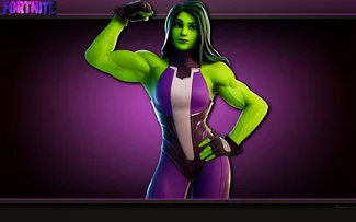 Fortnite Battle Royale Skin She-Hulk verte fond d'écran HD | Arrière-plan stylé pour pc - Favorisxp