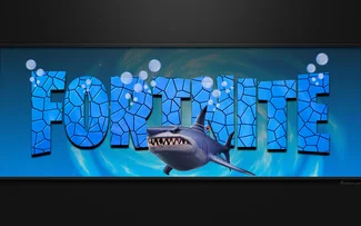 Fortnite Battle Royale requin et logo bleu fond d'écran HD | Arrière-plan stylé pour PC - Favorisxp