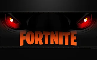 Yeux de loup, logo Fortnite Battle Royale fond d'écran HD.